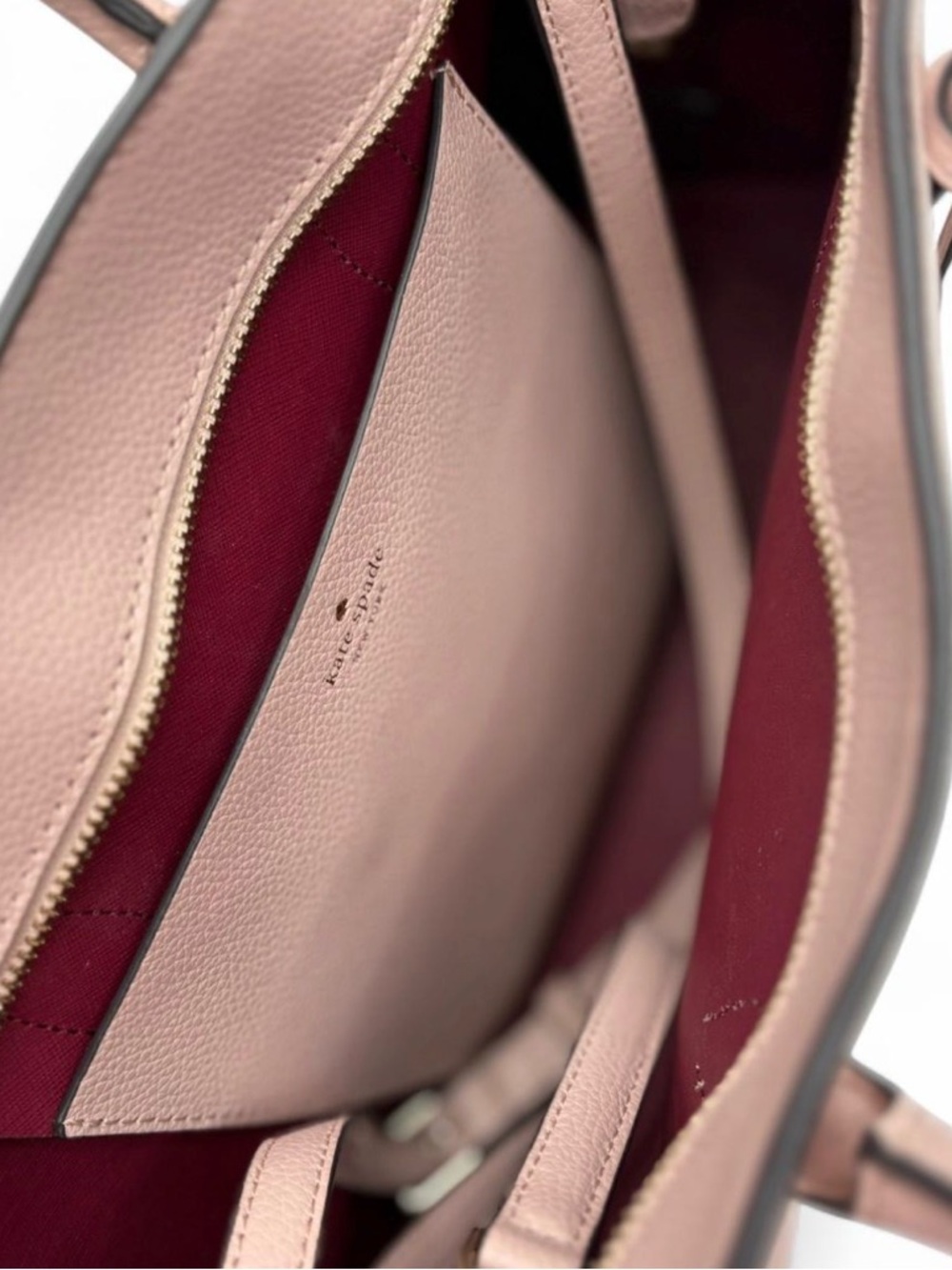 Kate Spade New York Eva Medium Top Zip Satchel in pink leather - Picture 6 of 7